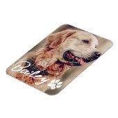 Pet's Simple Modern Cool Typografie Naam en foto Magneet (Linkerzijde)