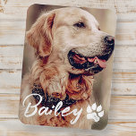Pet's Simple Modern Cool Typografie Naam en foto Magneet<br><div class="desc">Dit eenvoudige en moderne ontwerp is samengesteld uit moderne eenvoudige speelse scripttypografie. Voeg aangepaste huisdierenfoto toe.</div>