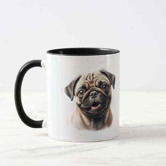 Pet's Simple Modern Cool Typografie Naam en foto Mok (Links)