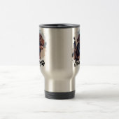 Pet's Simple Modern Cool Typografie Naam en foto Reisbeker (Center)