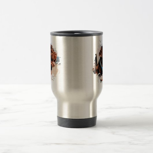 Pet's Simple Modern Cool Typografie Naam en foto Reisbeker (Center)