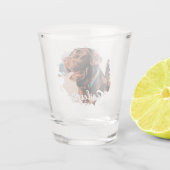 Pet's Simple Modern Cool Typografie Naam en foto Shot Glas (Achterkant)