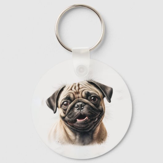 Pet's Simple Modern Cool Typografie Naam en foto Sleutelhanger (Voorkant)