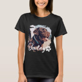 Pet's Simple Modern Cool Typografie Naam en foto T-shirt (Voorkant)