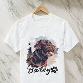 Pet's Simple Modern Cool Typografie Naam en foto T-shirt