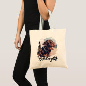 Pet's Simple Modern Cool Typografie Naam en foto Tote Bag (Voorkant (product))