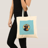 Pet's Simple Modern Cool Typografie Naam en foto Tote Bag (Voorkant (product))