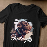 Pet's Simple Modern Cool Typografie Naam en foto Tri-Blend Shirt<br><div class="desc">Dit eenvoudige en moderne ontwerp is samengesteld uit moderne eenvoudige speelse scripttypografie. Voeg aangepaste huisdierenfoto toe.</div>