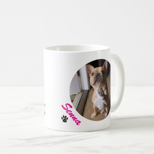 Pet's Simple Modern Cool Typography Naam Koffiemok (Voorkant rechts)