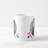 Pet's Simple Modern Cool Typography Naam Koffiemok (Center)