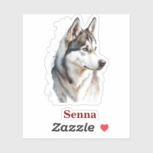 Pet's Simple Modern Cool Typography Naam Sticker (Vel)