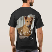 Pet's Simple Modern Cool Typography Name and Photo T-shirt (Achterkant)