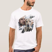 Pet's Simple Modern Cool Typography Name and Photo T-shirt (Voorkant)