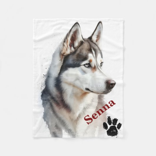 Pet's Simple Modern Cool Typography Name Fleece Deken (Voorkant)