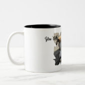 Pet's Simple Modern Cool Typography Photo Cup Tweekleurige Koffiemok (Links)
