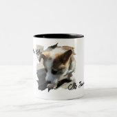 Pet's Simple Modern Cool Typography Photo Cup Tweekleurige Koffiemok (Center)