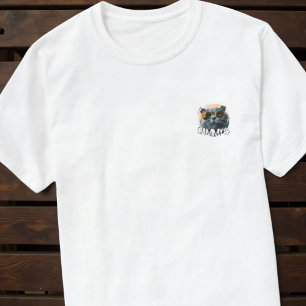 Pet's Simple Modern Grunge Cool Naam en foto T-shirt