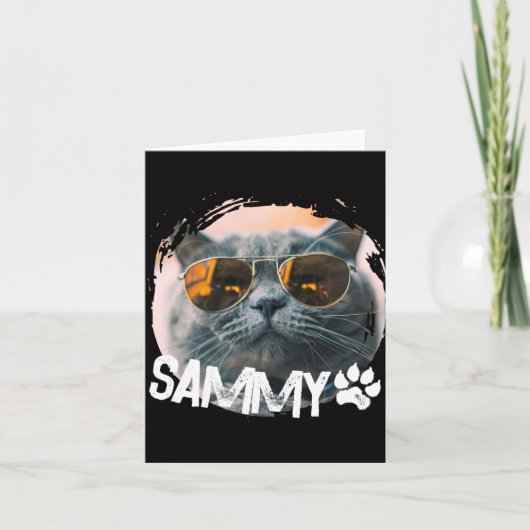 Pets Simple Modern Nge Cool Name And Photo T Shirt Kaart (Voorkant)