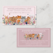 PetSitter FOX RABBIT LAMB BEER SQUIRREL veterinair Visitekaartje (Voorkant / Achterkant)