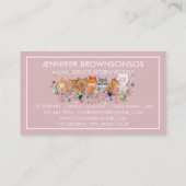 PetSitter FOX RABBIT LAMB BEER SQUIRREL veterinair Visitekaartje (Achterkant)