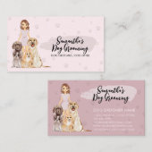 PetSitter hond veterinaire Cartoon Visitekaartje (Voorkant / Achterkant)