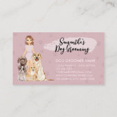 PetSitter hond veterinaire Cartoon Visitekaartje (Achterkant)