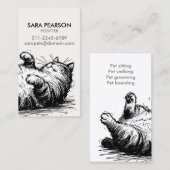 Petsitter Per Minder Dieren Katten Visitekaartje (Voorkant / Achterkant)