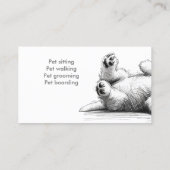 Petsitter Pet Minder Dieren Honden Visitekaartje (Achterkant)