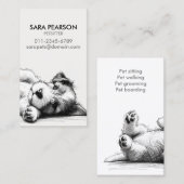 Petsitter Pet Minder Dieren Honden Visitekaartje (Voorkant / Achterkant)