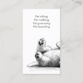 Petsitter Pet Minder Dieren Honden Visitekaartje (Achterkant)