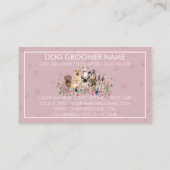 PetSitter veterinary roze omgezette poten Visitekaartje (Achterkant)