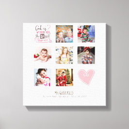 PETTEMAAT FOTOCOLLAGE Cadeau met vers kan worden b Canvas Afdruk