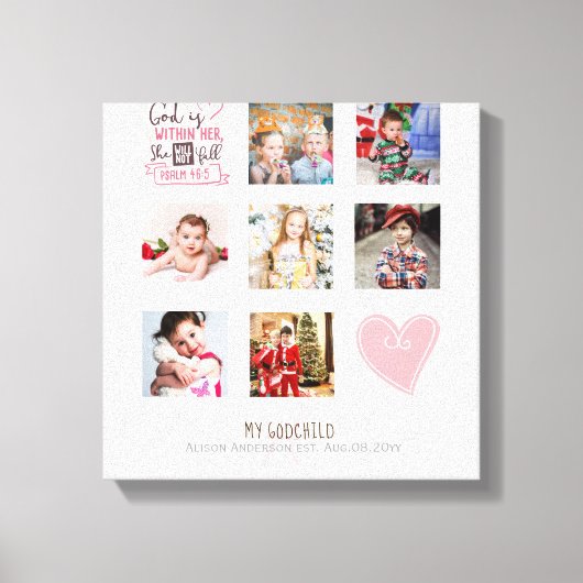 PETTEMAAT FOTOCOLLAGE Cadeau met vers kan worden b Canvas Afdruk (Voorkant)