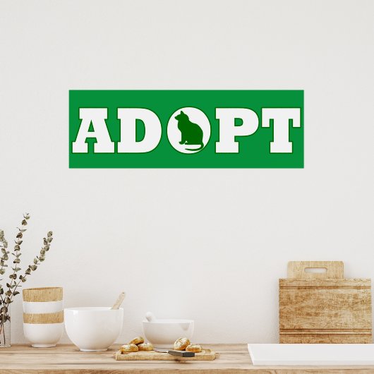 Petten aannemen poster (Keuken)