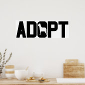 Petten aannemen poster (Keuken)