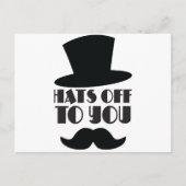 PETTEN af naar jou! met Top hoed en snor Briefkaart (Voorkant)