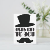 PETTEN af naar jou! met Top hoed en snor Briefkaart (Staand voorkant)