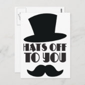 PETTEN af naar jou! met Top hoed en snor Briefkaart (Voorkant / Achterkant)