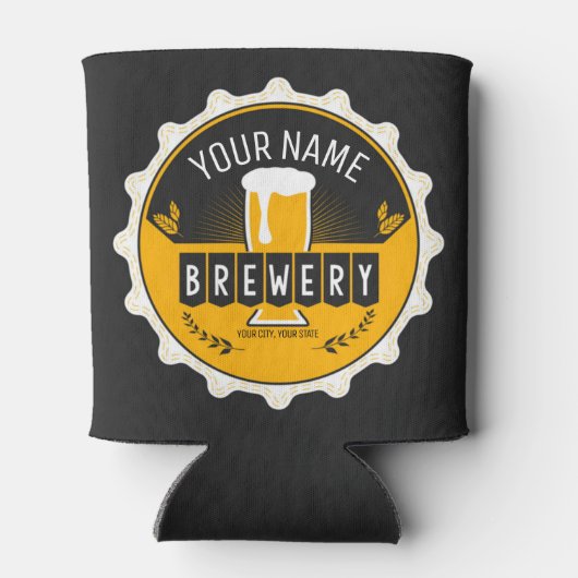 Petten bast brouwerijbier blikjeskoeler (Achterkant)