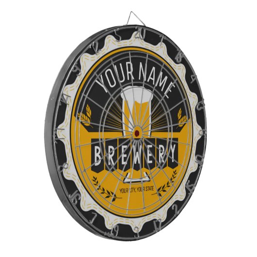 Petten bast brouwerijbier dartbord (Voorkant Links)