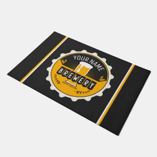 Petten bast brouwerijbier deurmat (Schuin)