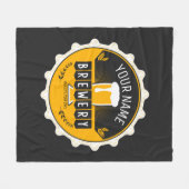 Petten bast brouwerijbier fleece deken (Voorkant (Horizontaal))