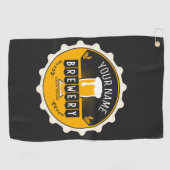 Petten bast brouwerijbier golfhanddoek (Horizontaal)