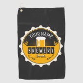 Petten bast brouwerijbier golfhanddoek (Voorkant)