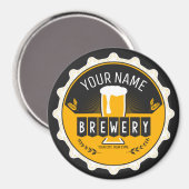 Petten bast brouwerijbier magneet (Voorkant / Achterkant)