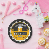 Petten bast brouwerijbier papieren bordje (Feest)