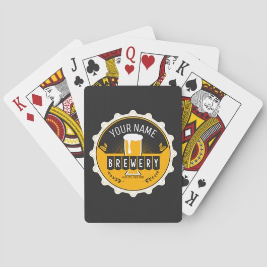 Petten bast brouwerijbier pokerkaarten (Achterkant)