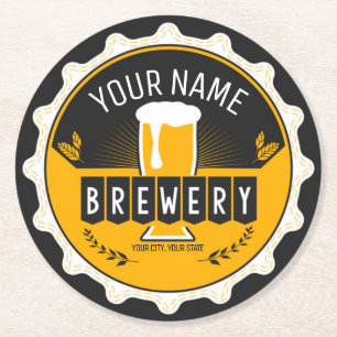 Petten bast brouwerijbier  ronde kartonnen onderzetter