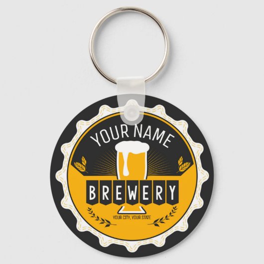 Petten bast brouwerijbier sleutelhanger (Voorkant)