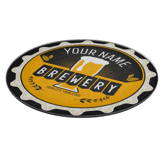 Petten bast brouwerijbier snijplank (Hoek)